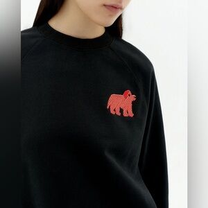 NWT THINKING MU Bonnie Sweatshirt | Red Dog | Black | Size Large